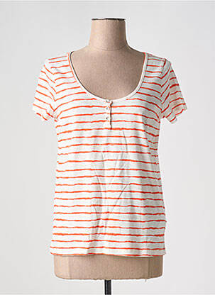 T-shirt stretch manches courtes orange LES P'TITES BOMBES femme