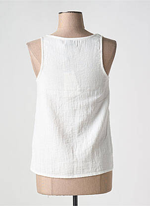 Top col v sans manche blanc MOLLY BRACKEN femme