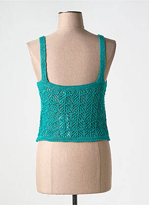 Pull maille ajourée fines bretelles vert MOLLY BRACKEN femme