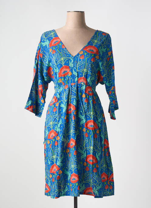 Robe mi-longue bleu KALI YOG pour femme