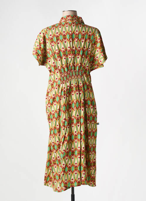 Robe mi-longue vert KALI YOG pour femme