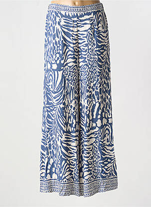 Pantalon large taille élastique bleu MOLLY BRACKEN femme