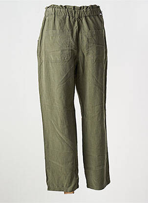 Pantalon droit taille élastique vert HAPPY femme