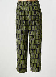 Pantalon droit fermeture zippée sous rabat boutonné noir KING LOUIE femme