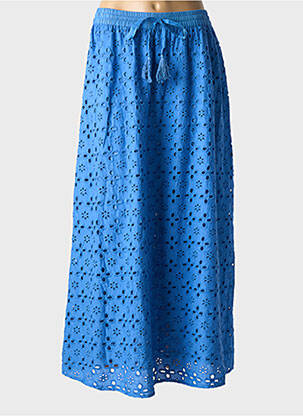 Jupe longue coupe évasée bleu COLINE femme