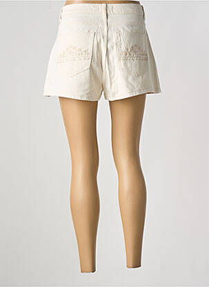 Short fermeture zippée sous rabat boutonné beige MOLLY BRACKEN femme