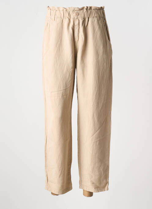 Pantalon droit beige HAPPY pour femme