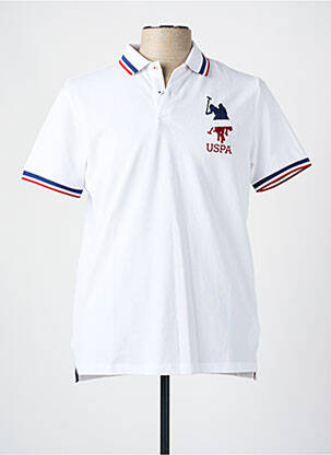 Polo broderie manches courtes blanc U.S. POLO ASSN homme