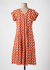 Robe mi-longue orange KALIYOG pour femme seconde vue