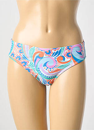 Bas de maillot de bain imprimé fantaisie culotte bleu MOLLY BRACKEN femme