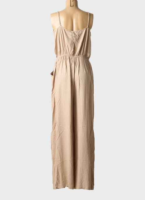 Combi-pantalon coupe fluide fines bretelles beige MOLLY BRACKEN femme