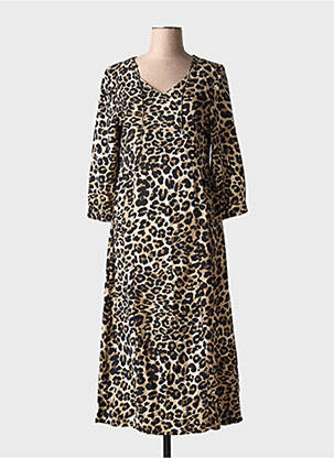 Robe longue coupe cintrée manches 3/4 noir STREET ONE femme