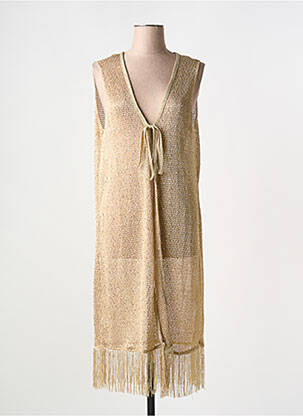 Gilet sans manche maille souple et aérée or NEKANE femme