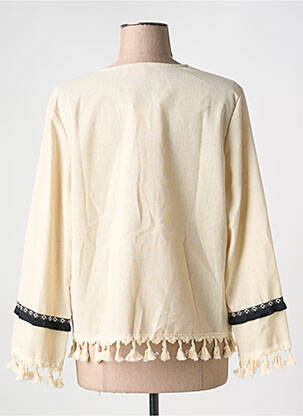 Veste casual coupe droite beige NEKANE femme
