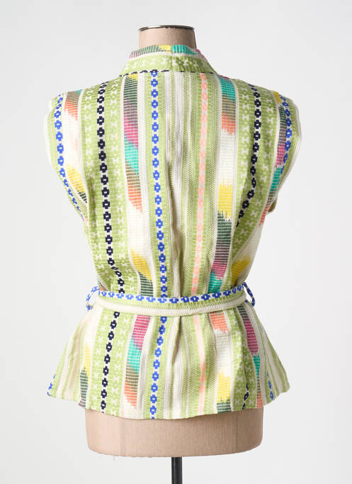 Gilet sans manche vert GEISHA pour femme