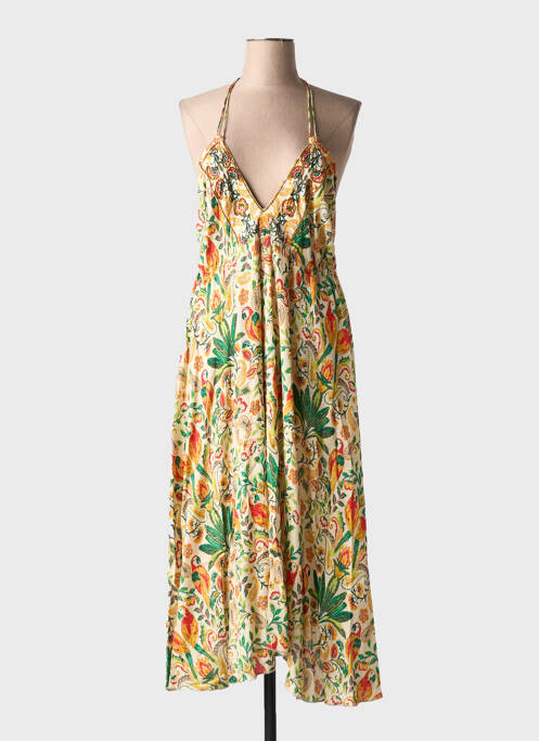 Robe longue vert LARAETHNICS pour femme