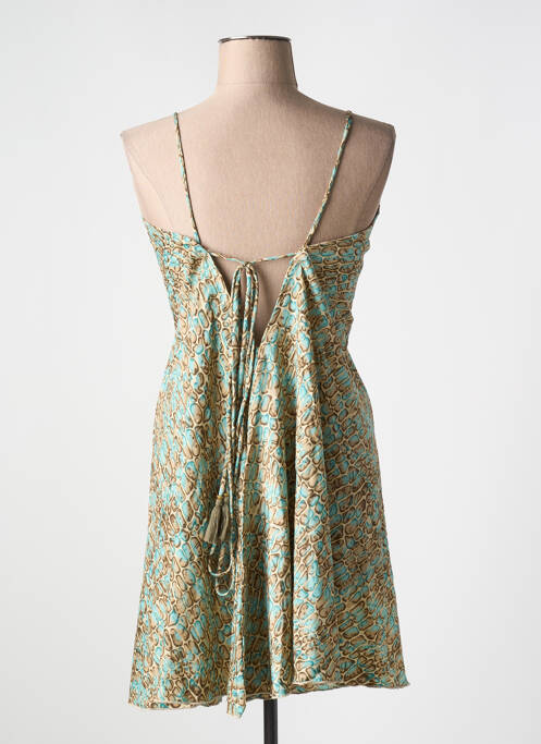 Robe mi-longue bleu LARAETHNICS pour femme