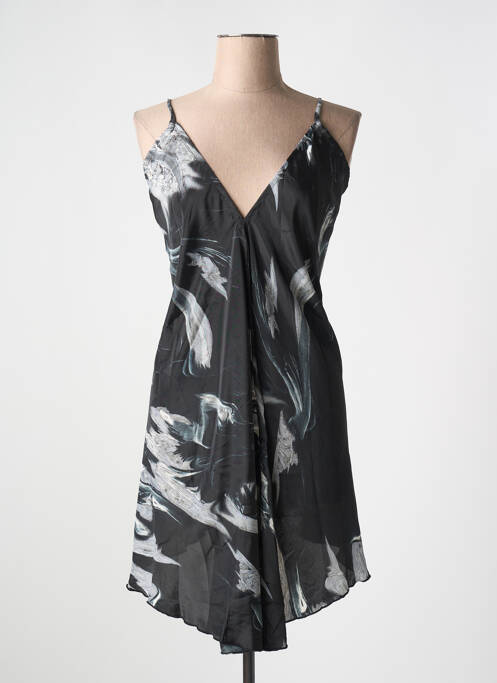 Robe mi-longue noir LARAETHNICS pour femme