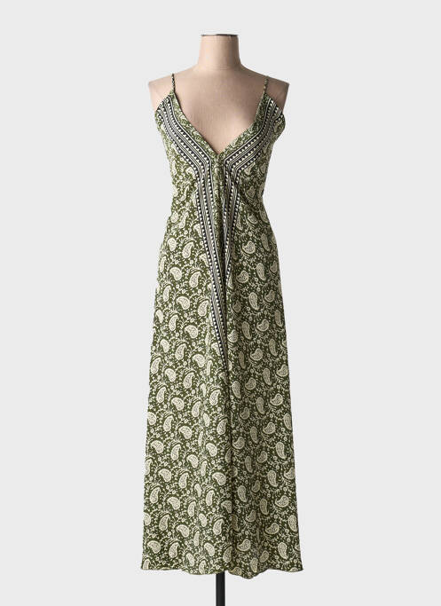 Robe mi-longue vert LARAETHNICS pour femme