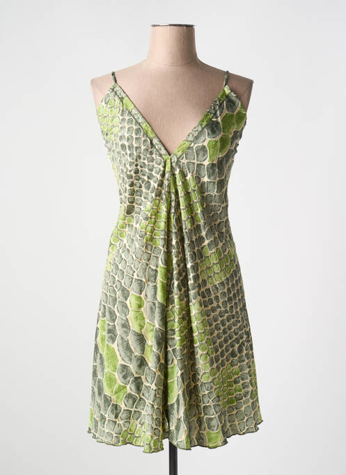 Robe mi-longue vert LARAETHNICS pour femme