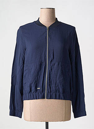 Blouson col v bleu STREET ONE femme