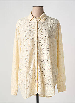 Tunique manches longues col chemisier beige LARAETHNICS femme