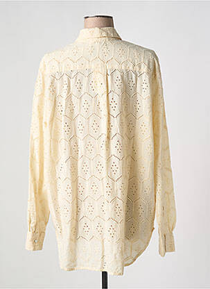 Tunique manches longues col chemisier beige LARAETHNICS femme
