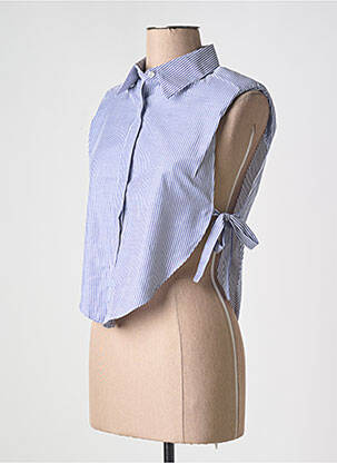 Chemisier coupe droite sans manche bleu IMPERIAL femme