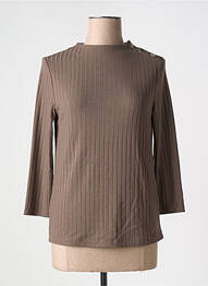 Pull coupe cintrée manches 3/4 marron STREET ONE femme