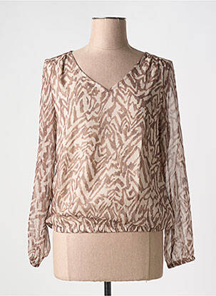 Blouse manches longues manches longues marron STREET ONE femme