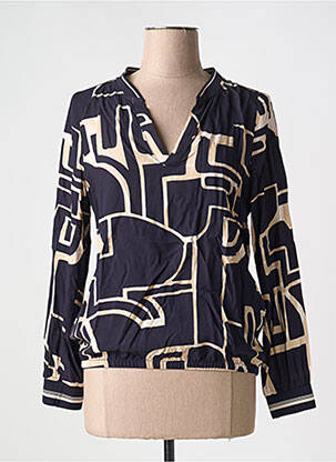 Blouse tissage popeline manches longues noir STREET ONE femme