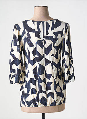 Blouse imprimé fantaisie manches 3/4 bleu GEISHA femme