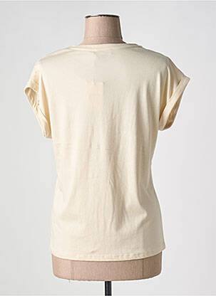 T-shirt sérigraphie manches courtes beige GEISHA femme