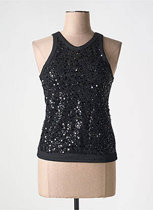 Top stretch sans manche noir IMPERIAL femme