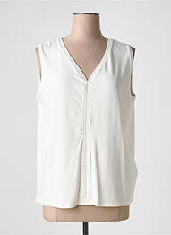 Top tissage jersey sans manche beige STREET ONE femme
