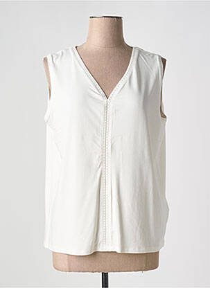 Top tissage jersey sans manche beige STREET ONE femme