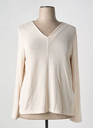 Pull coupe cintrée manches longues beige STREET ONE femme