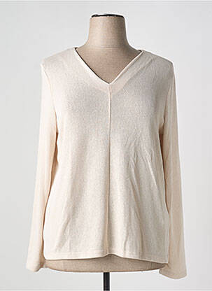 Pull coupe cintrée manches longues beige STREET ONE femme
