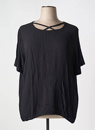 Blouse manches courtes manches courtes noir STREET ONE femme