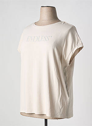 T-shirt sérigraphie manches courtes beige STREET ONE femme