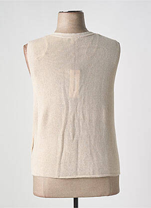 Pull coupe cintrée sans manche beige STREET ONE femme