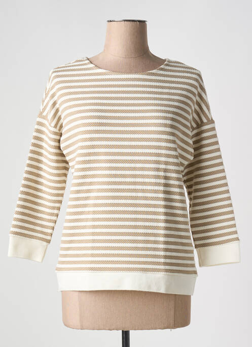 Sweat-shirt beige STREET ONE pour femme