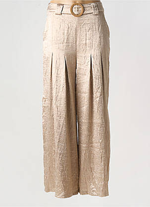 Pantalon large fermeture zip latéral taille normale or NEKANE femme