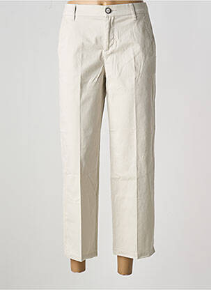 Pantalon 7/8 stretch taille normale beige STREET ONE femme