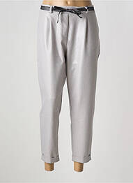 Pantalon 7/8 taille élastique taille normale gris PLEASE femme