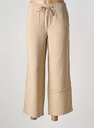 Pantalon 7/8 taille élastique taille normale beige STREET ONE femme