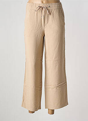 Pantalon 7/8 taille élastique taille normale beige STREET ONE femme