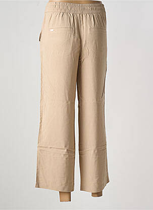 Pantalon 7/8 tissage popeline taille normale beige STREET ONE femme