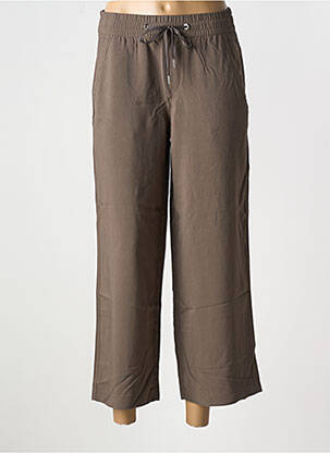 Pantalon 7/8 taille élastique taille normale marron STREET ONE femme