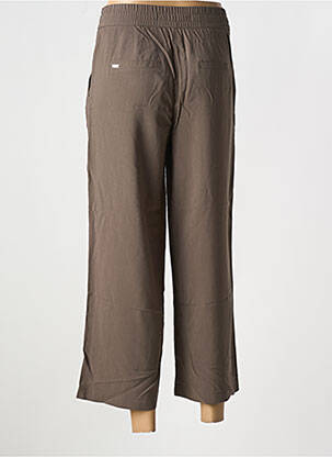 Pantalon 7/8 tissage popeline taille normale marron STREET ONE femme